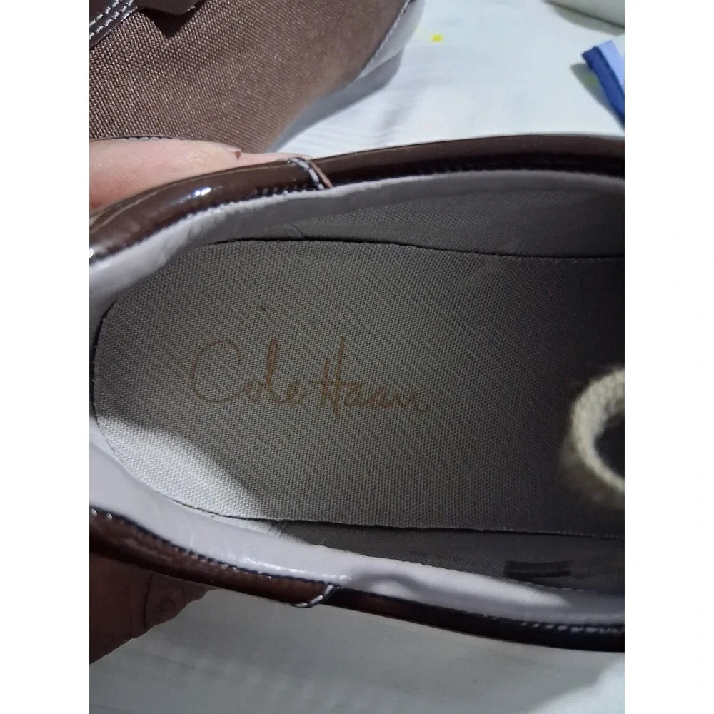 Y2k Cole Haan x Nike Air Women's Size 6B Canvas Patent Leather Preppy Shoes